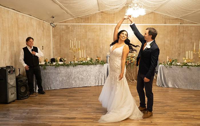 Stunning indoor wedding reception ballroom at Fort Worth Country Memories Texas
